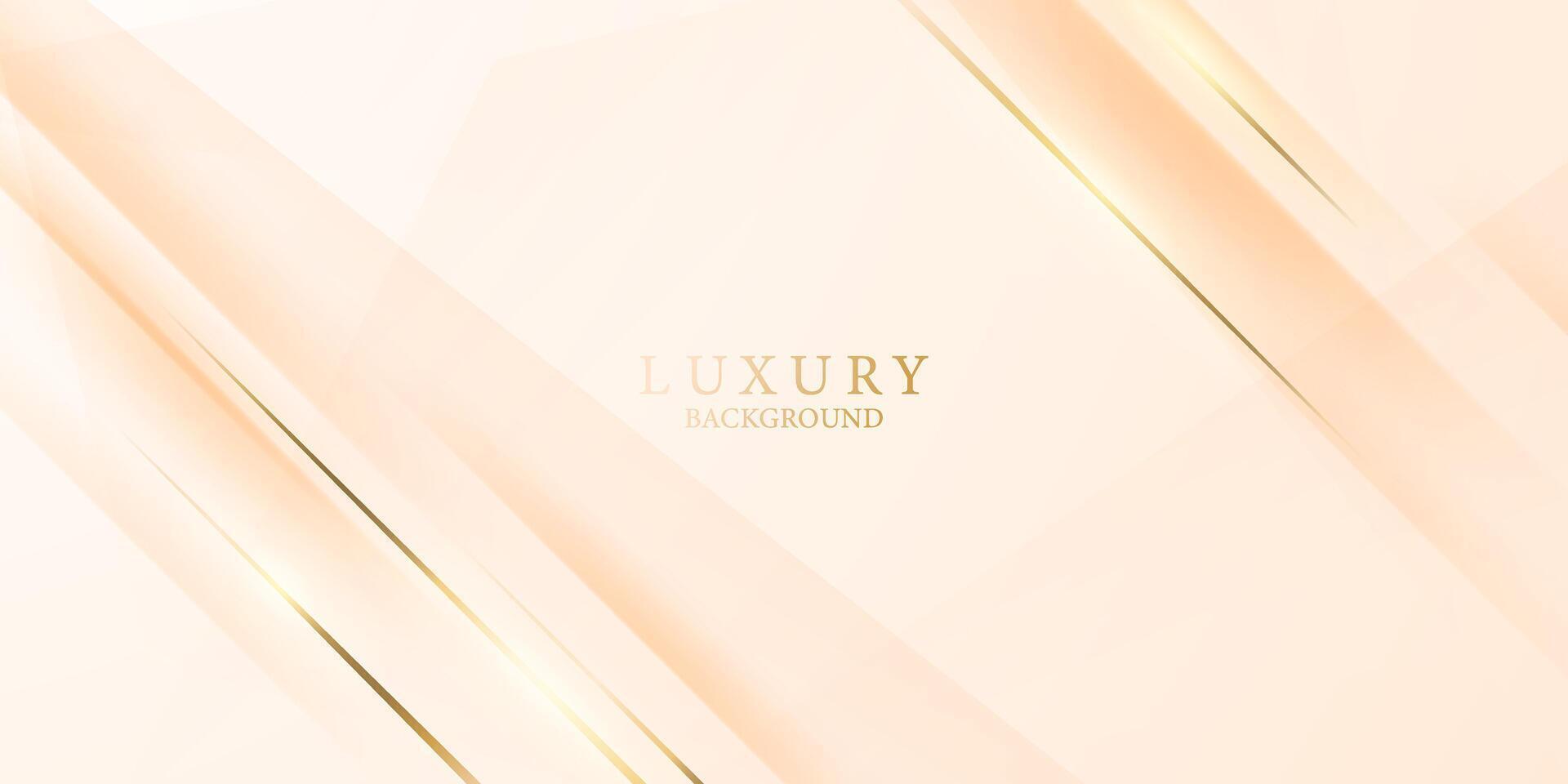 white abstract background with luxury golden lines illustration vector