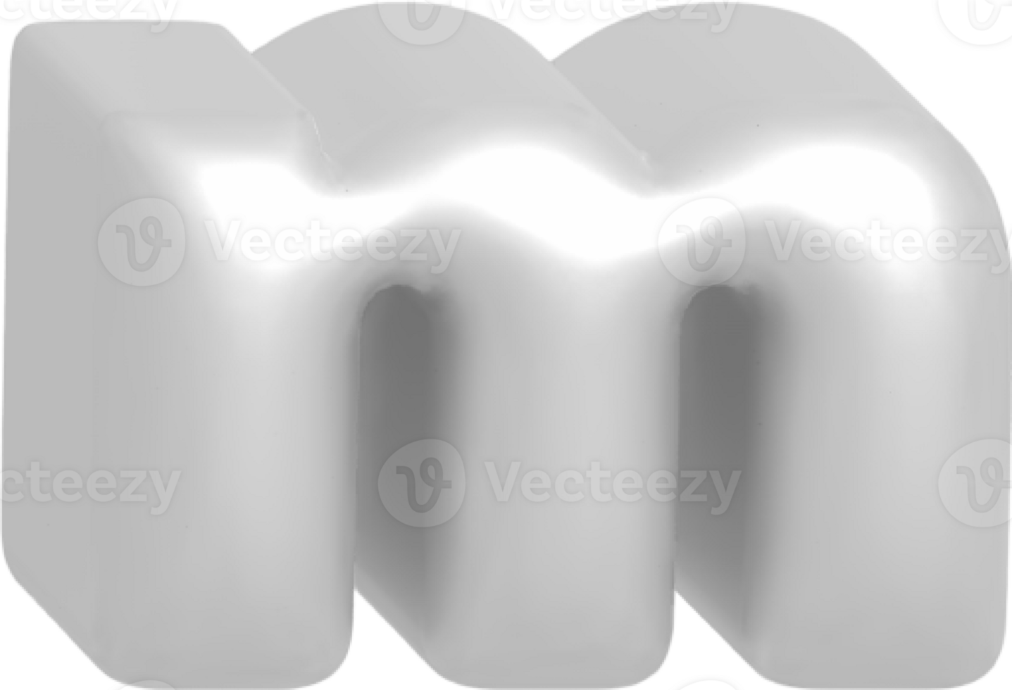 m metallic inflate balloon style alphabet png