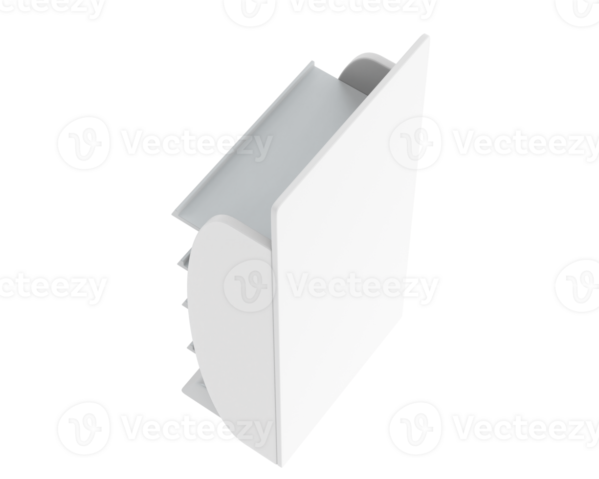 POS round display isolated on background. 3d rendering - illustration png