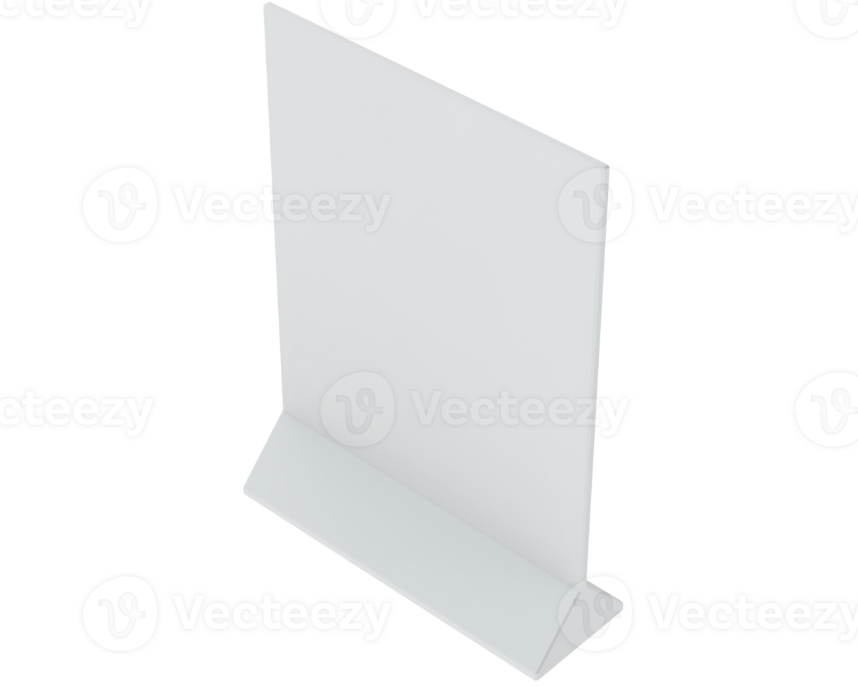 POS standing banner isolated on background. 3d rendering - illustration png