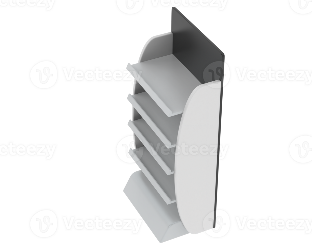 POS round display isolated on background. 3d rendering - illustration png