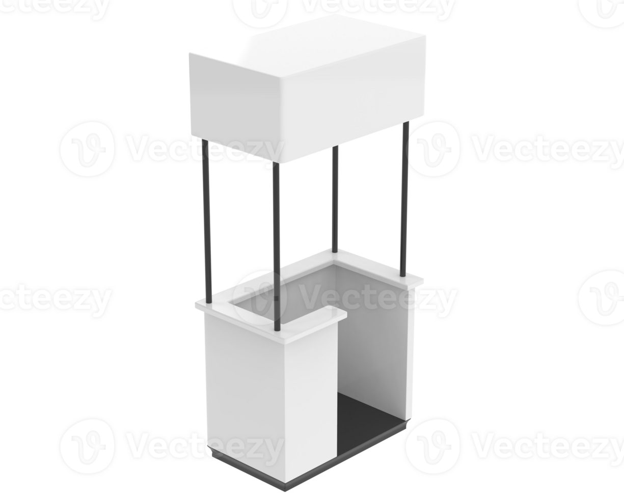 Promotional booth isolated on background. 3d rendering - illustration png