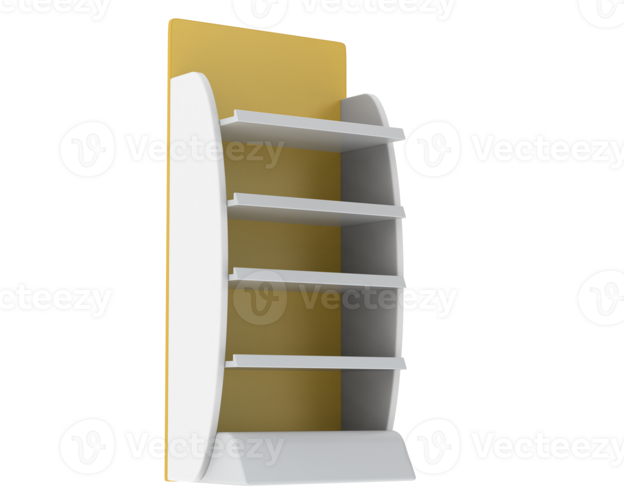 POS round display isolated on background. 3d rendering - illustration png