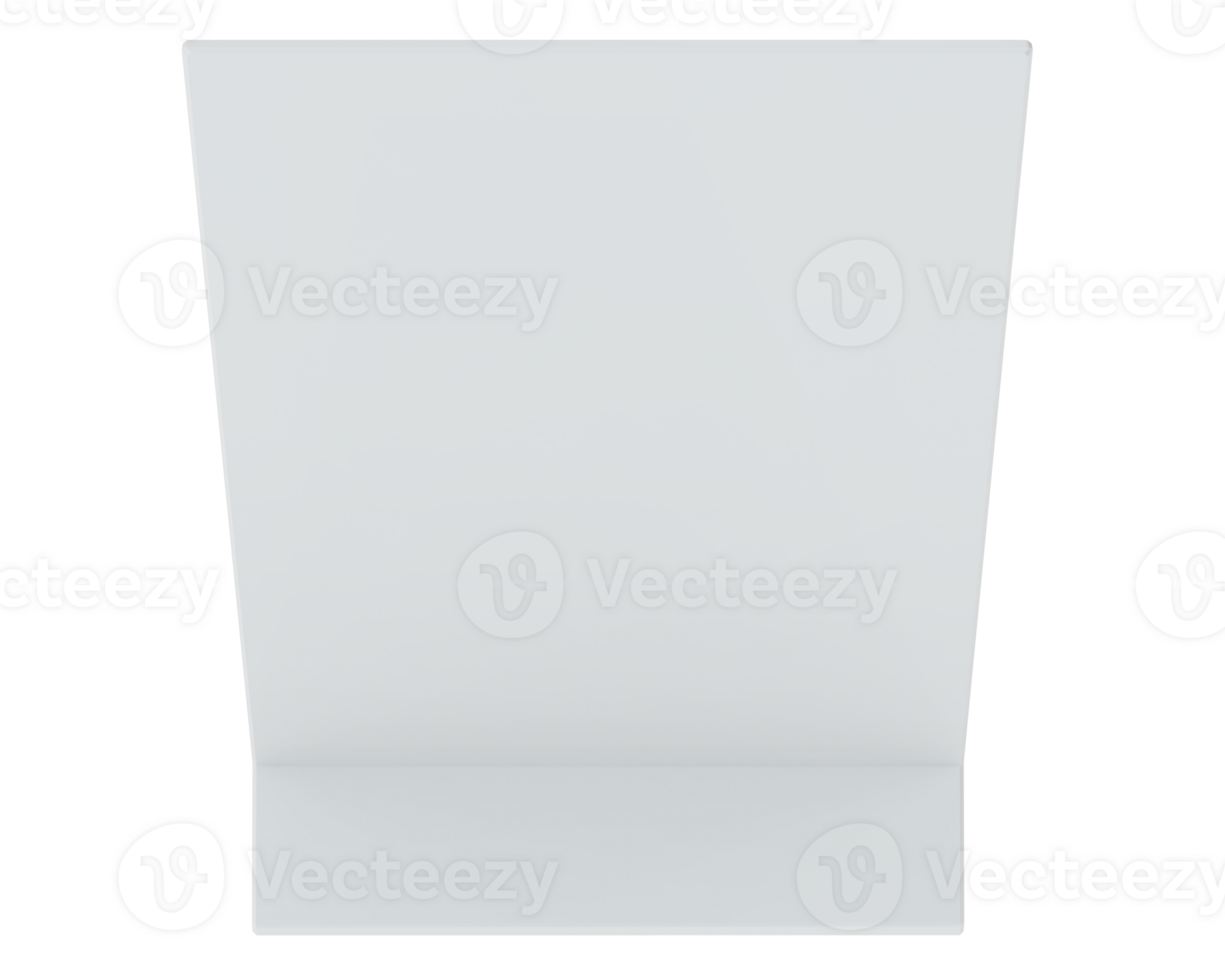 POS standing banner isolated on background. 3d rendering - illustration png
