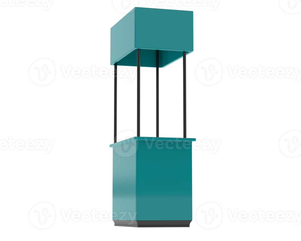 Promotional booth isolated on background. 3d rendering - illustration png