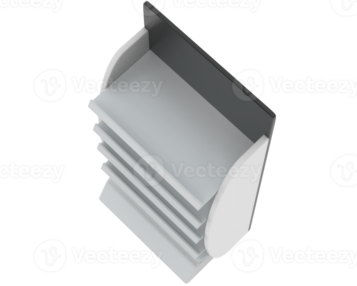 POS round display isolated on background. 3d rendering - illustration png