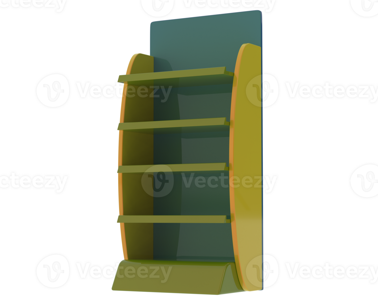 POS round display isolated on background. 3d rendering - illustration png