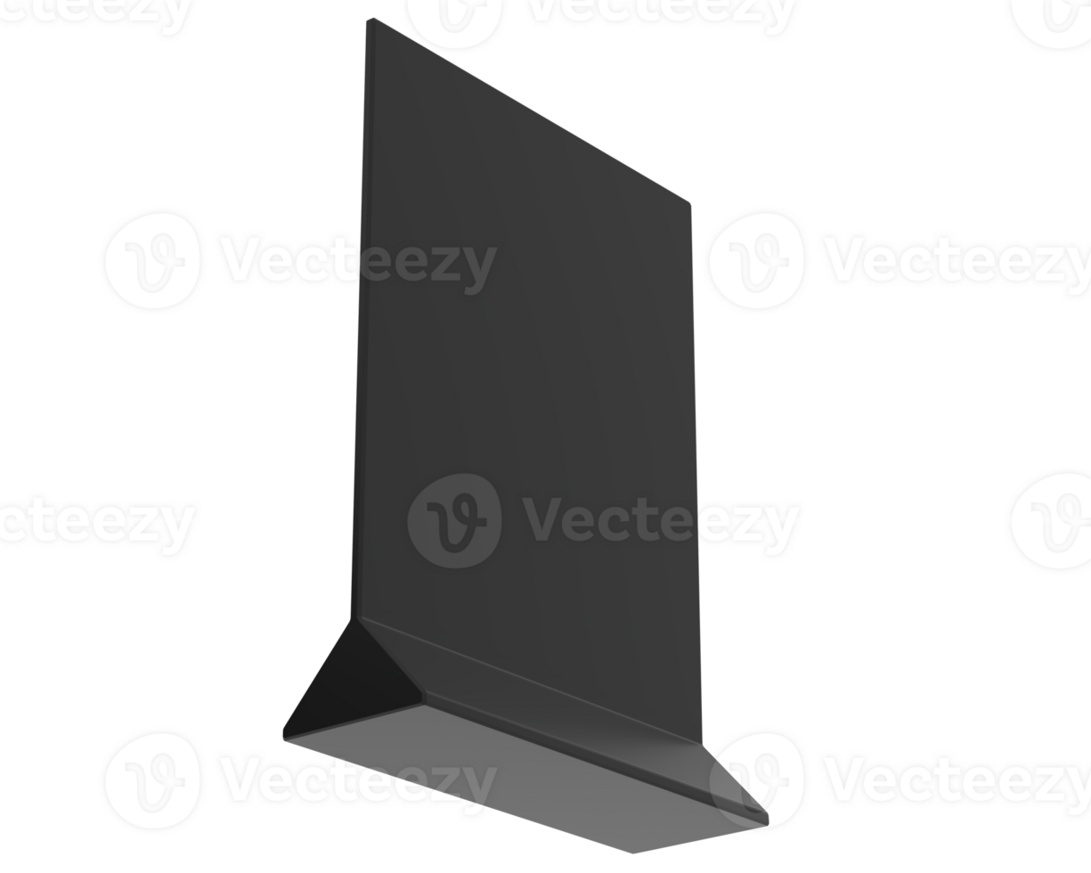 POS standing banner isolated on background. 3d rendering - illustration png