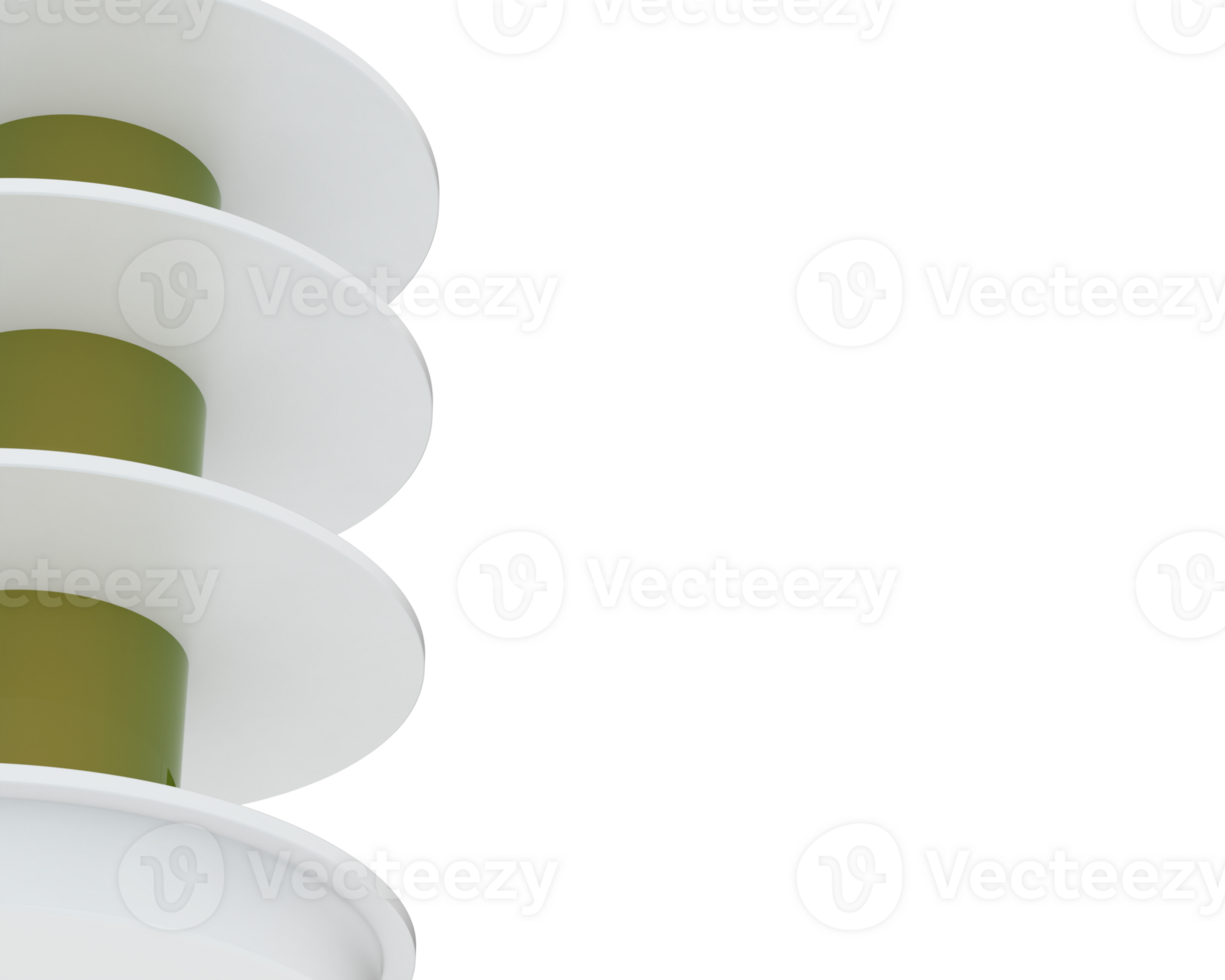 POS round display isolated on background. 3d rendering - illustration png