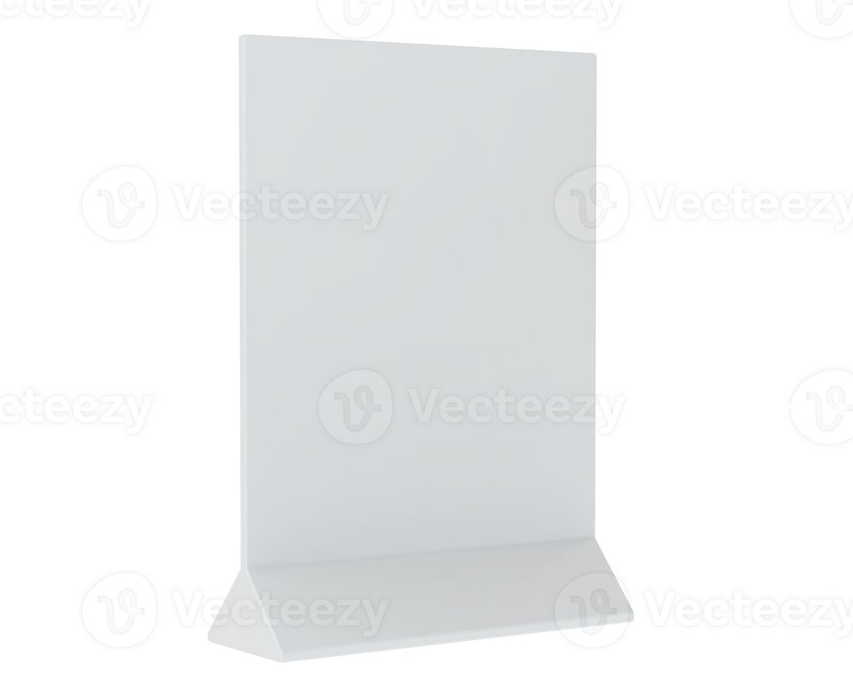 POS standing banner isolated on background. 3d rendering - illustration png