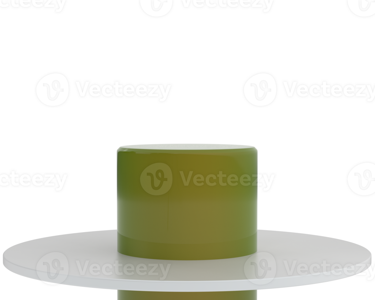 POS round display isolated on background. 3d rendering - illustration png
