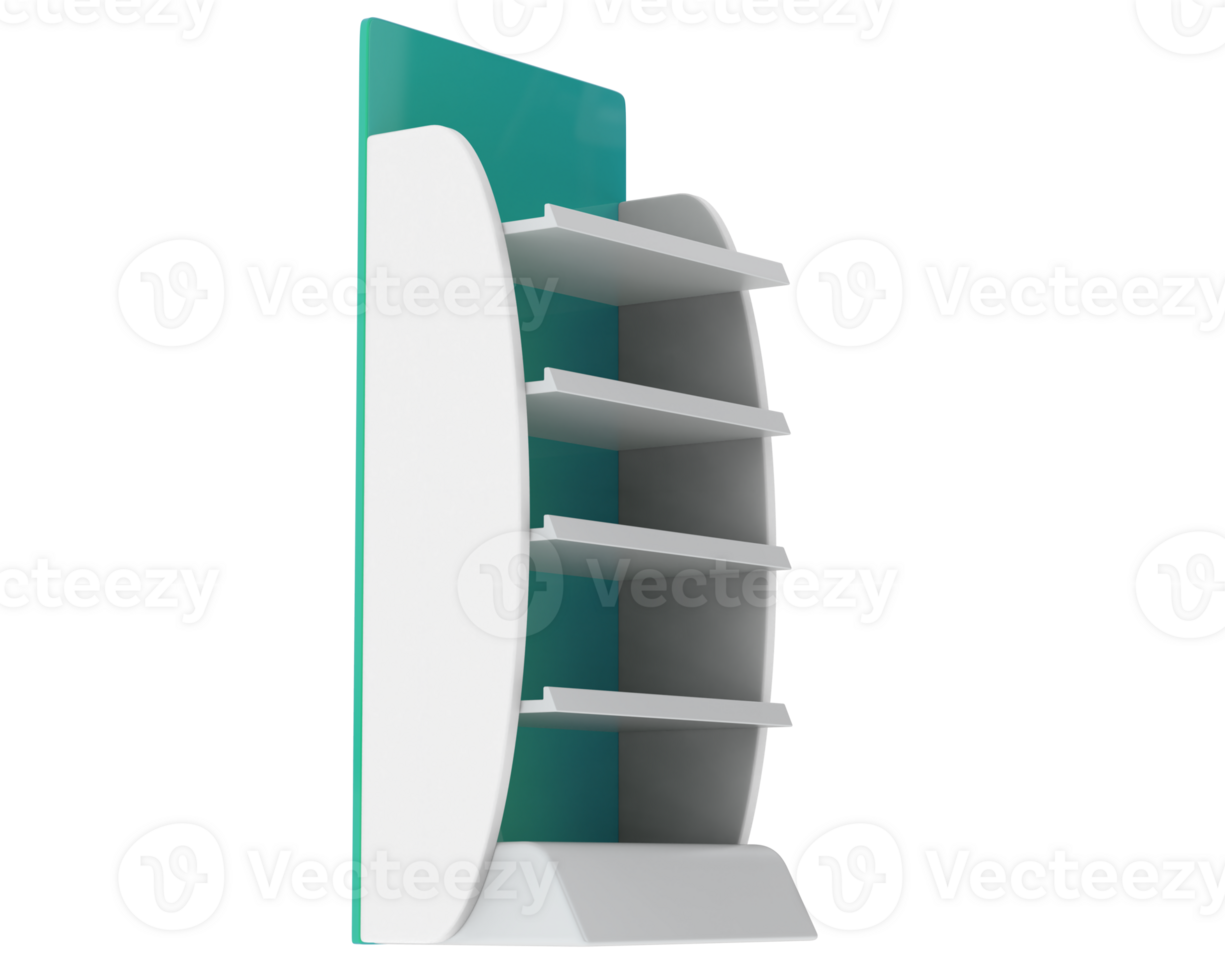 POS round display isolated on background. 3d rendering - illustration png