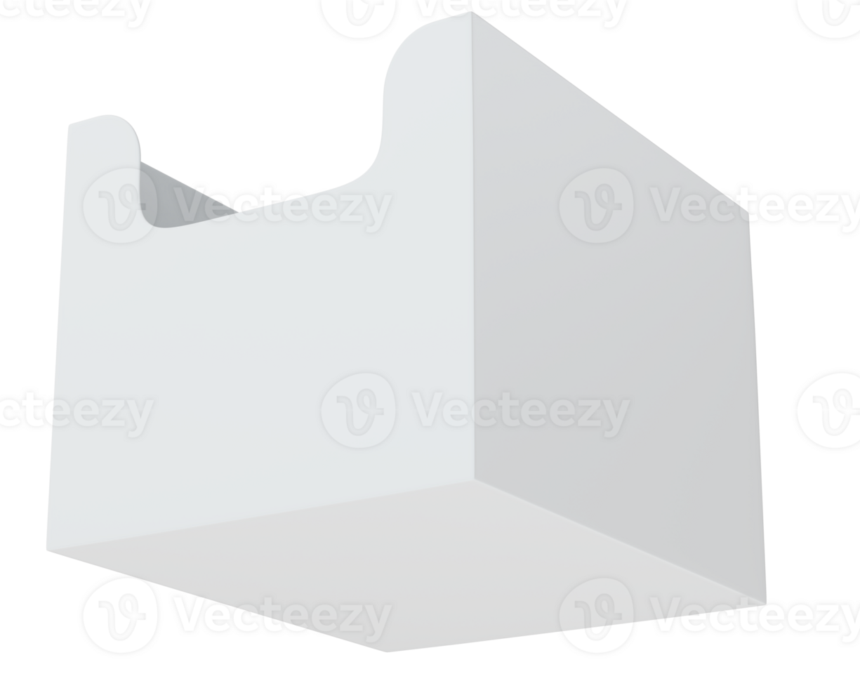 POS store box isolated on background. 3d rendering - illustration png