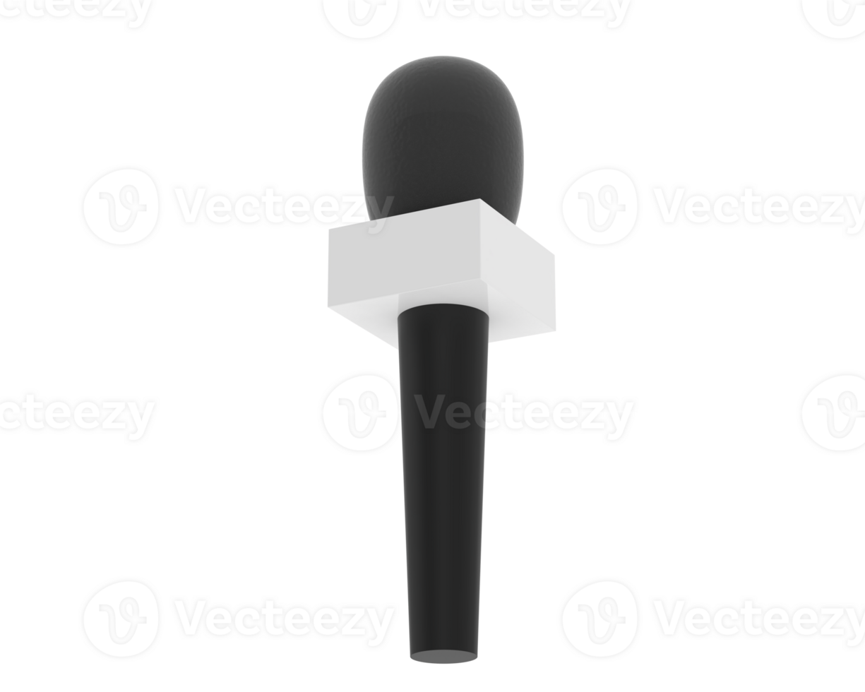Microphone isolated on background. 3d rendering - illustration png