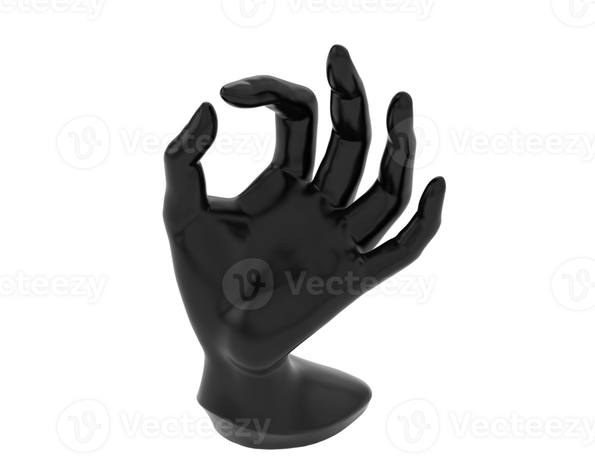 Mannequin hand isolated on background. 3d rendering - illustration png