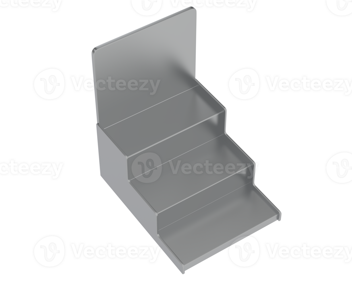 POS store steps isolated on background. 3d rendering - illustration png