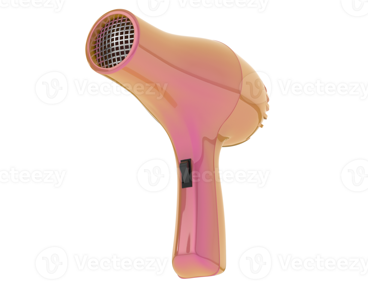 Hairdryer isolated on background. 3d rendering - illustration png