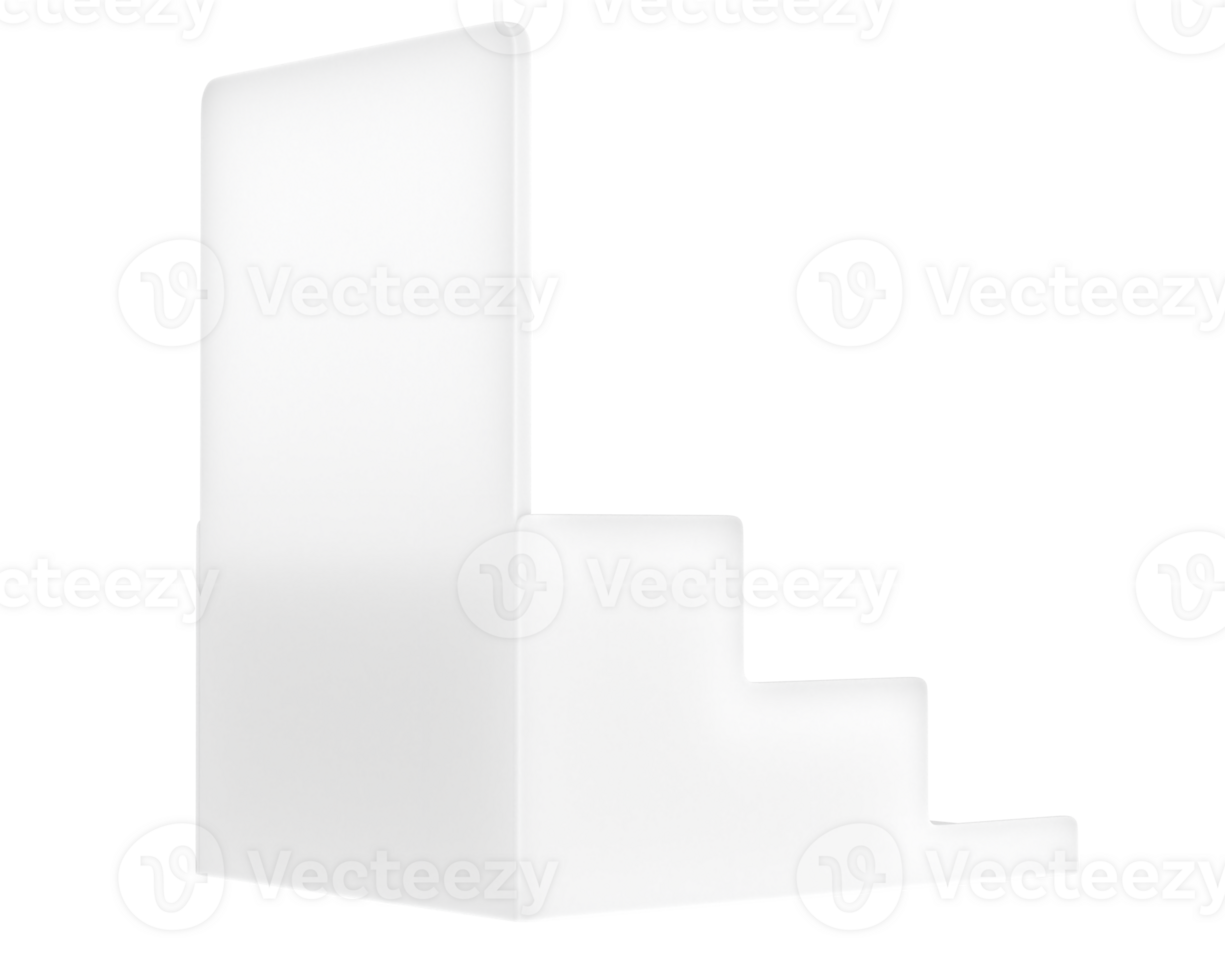 POS store steps isolated on background. 3d rendering - illustration png