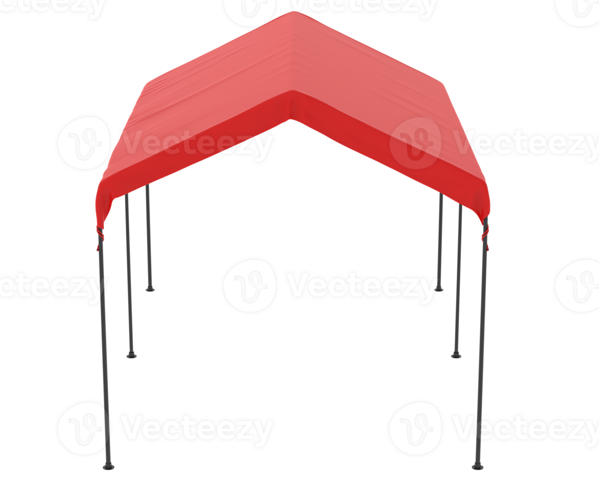 Long pop-up tent isolated on background. 3d rendering - illustration png