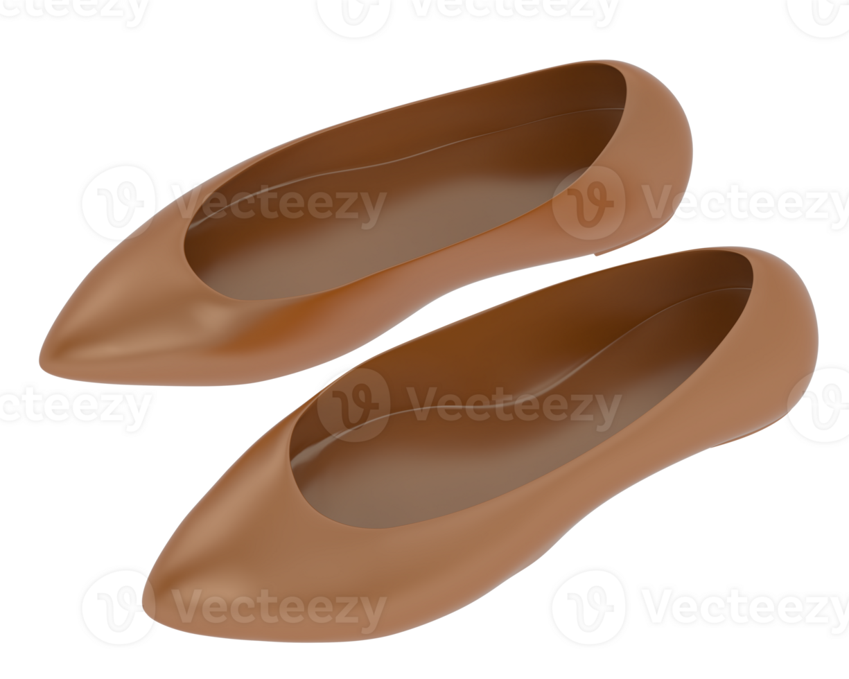 Ballet shoes isolated on background. 3d rendering - illustration png