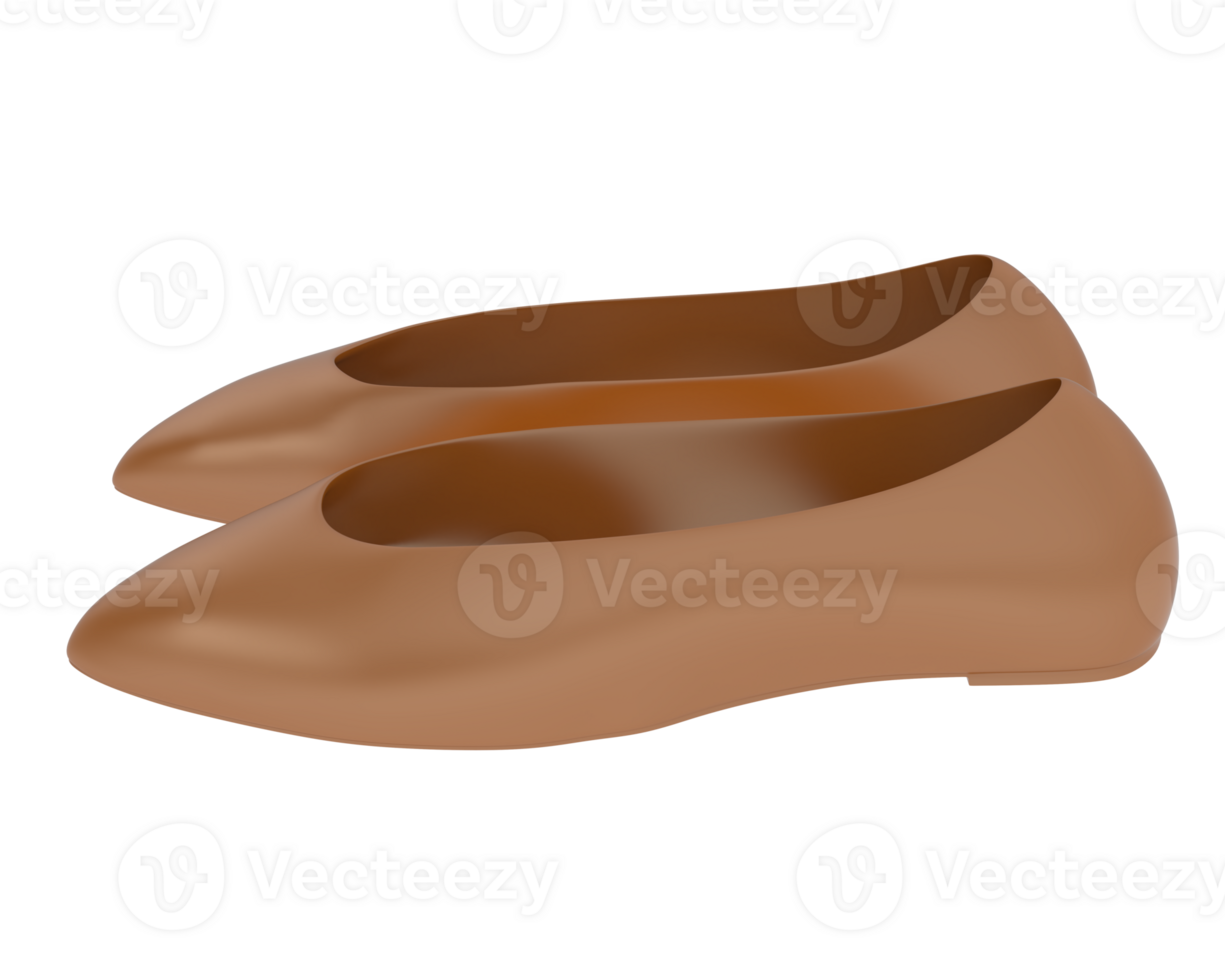 Ballet shoes isolated on background. 3d rendering - illustration png