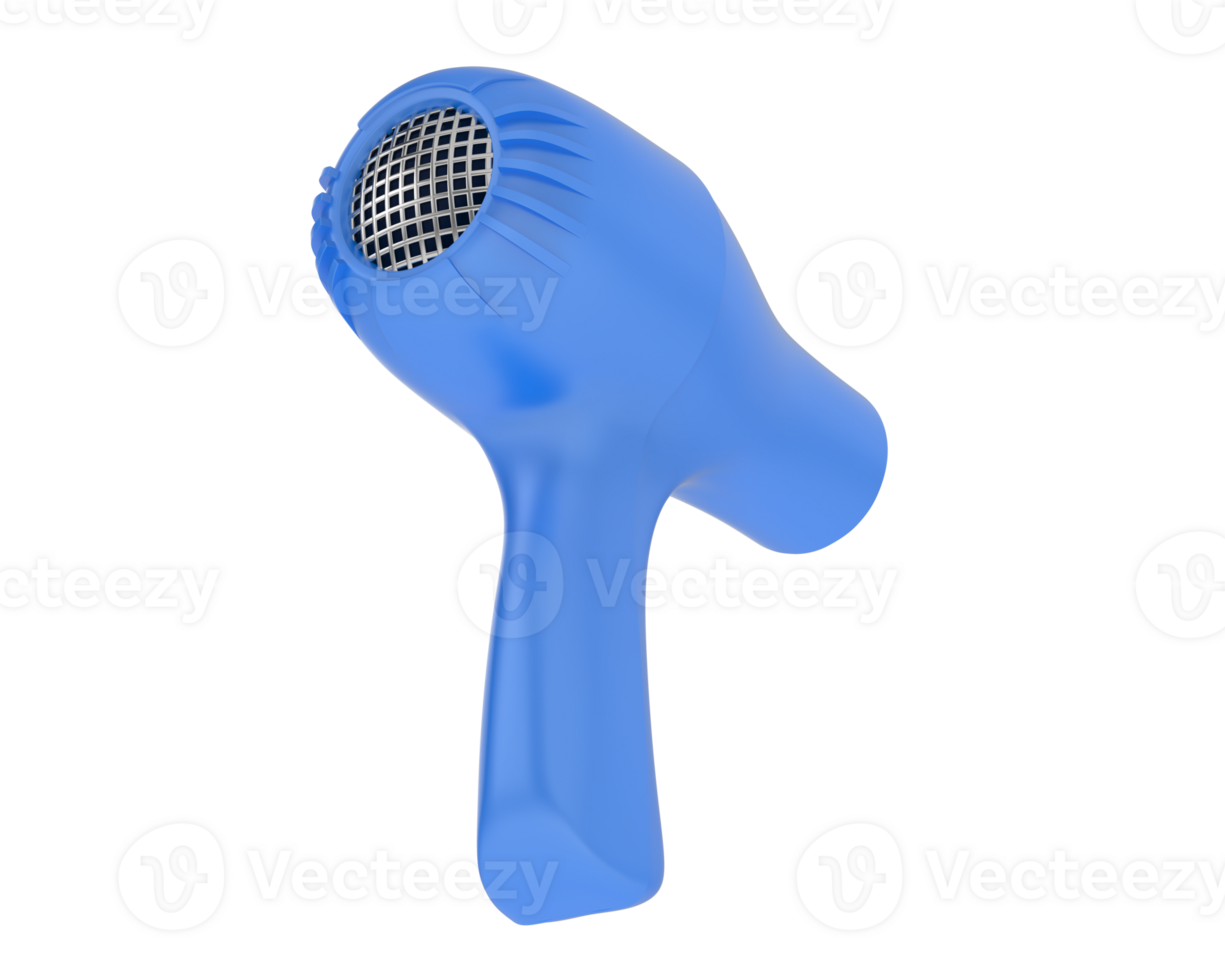 Hairdryer isolated on background. 3d rendering - illustration png