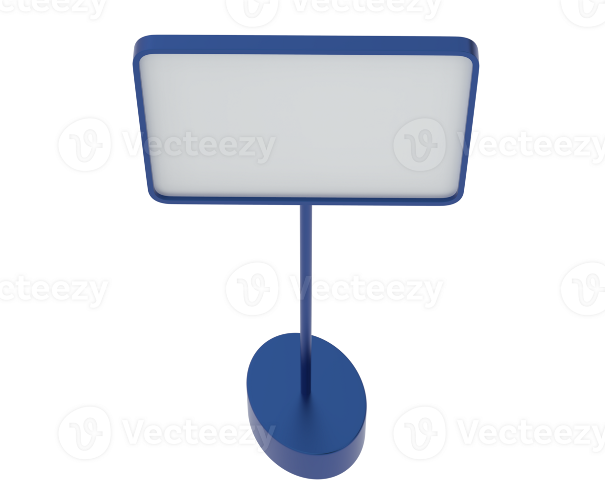 City stand sign isolated on background. 3d rendering - illustration png