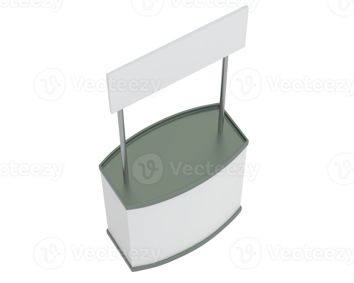 Promotional booth isolated on background. 3d rendering - illustration png