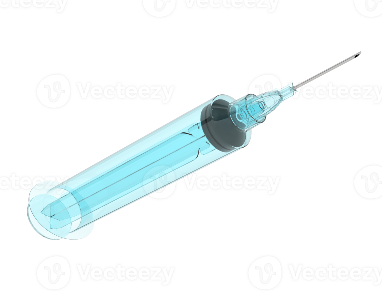 Syringe isolated on background. 3d rendering - illustration png
