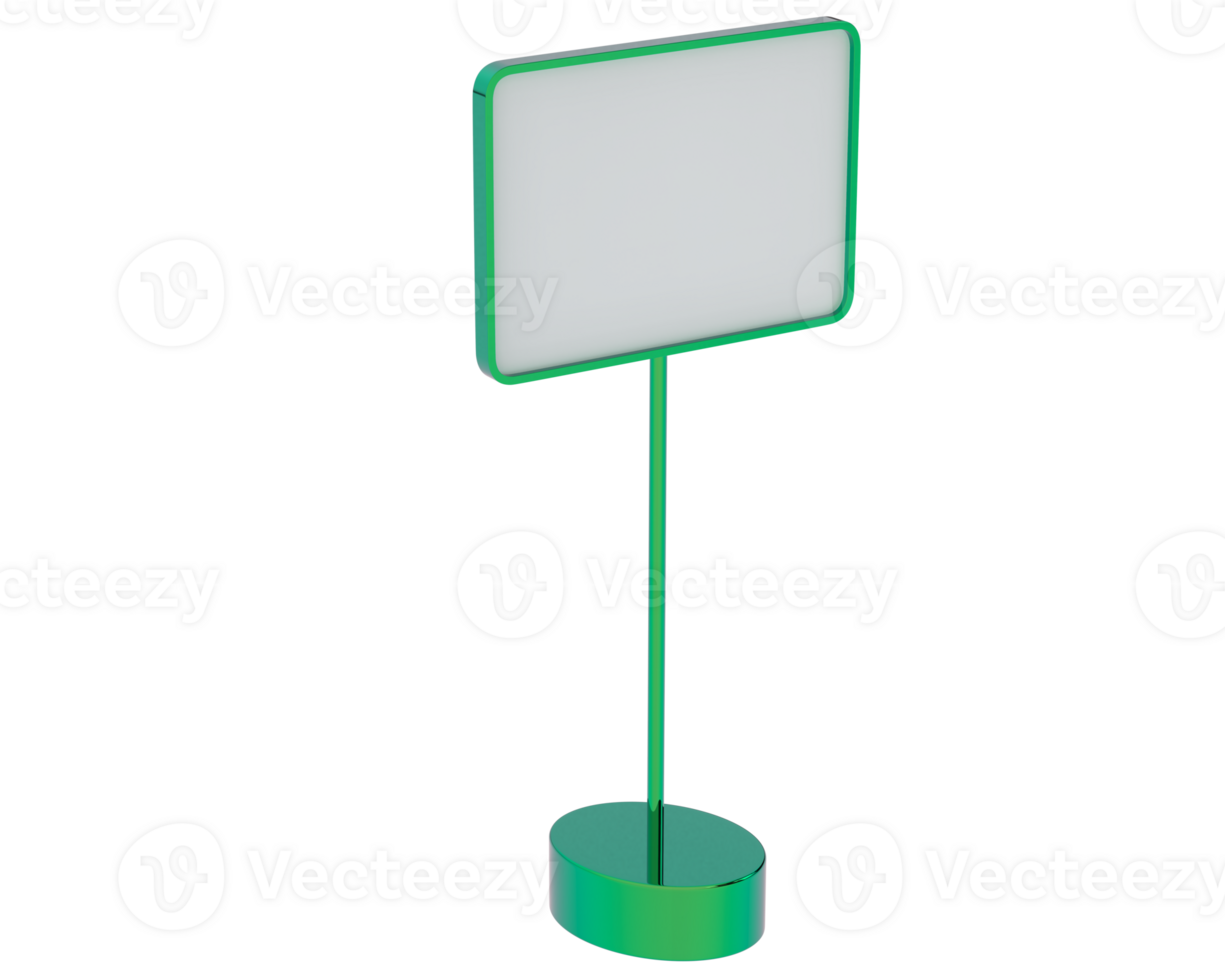 City stand sign isolated on background. 3d rendering - illustration png