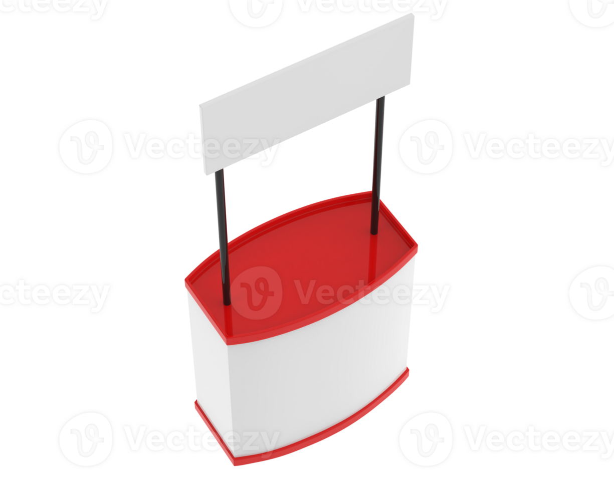 Promotional booth isolated on background. 3d rendering - illustration png