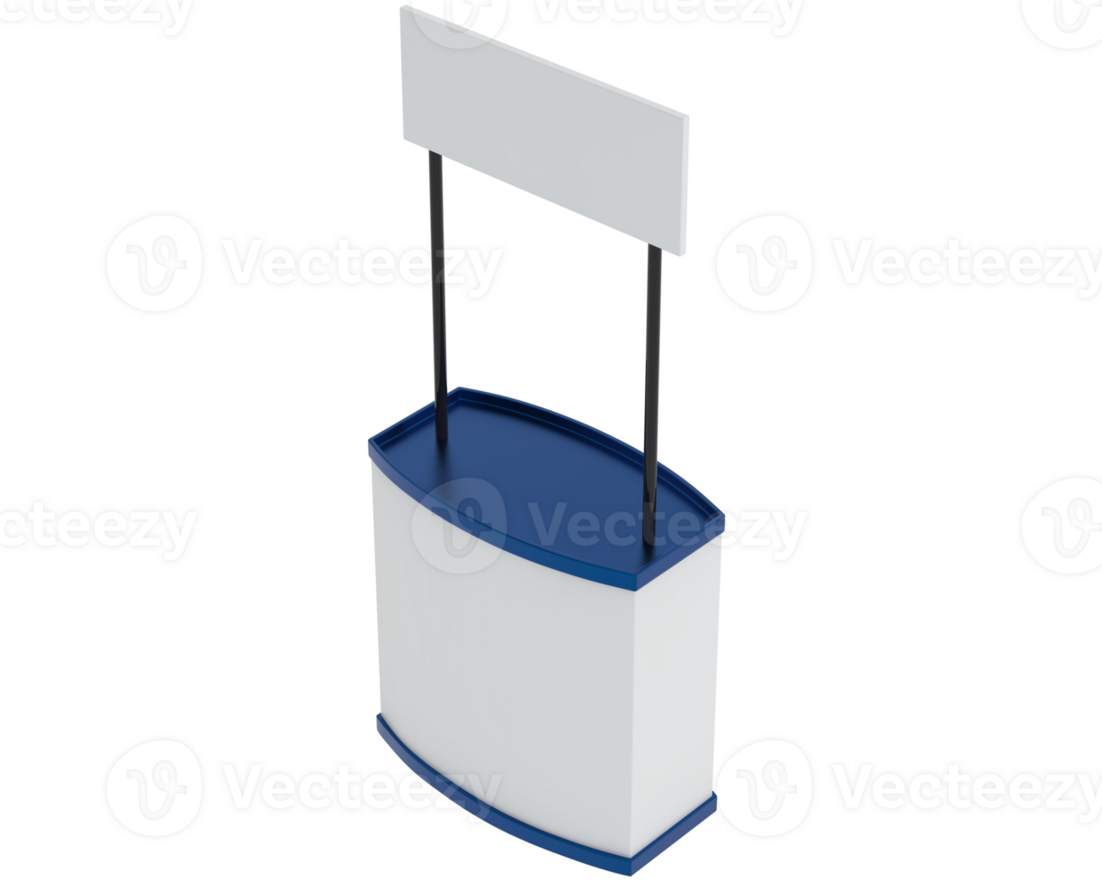 Promotional booth isolated on background. 3d rendering - illustration png