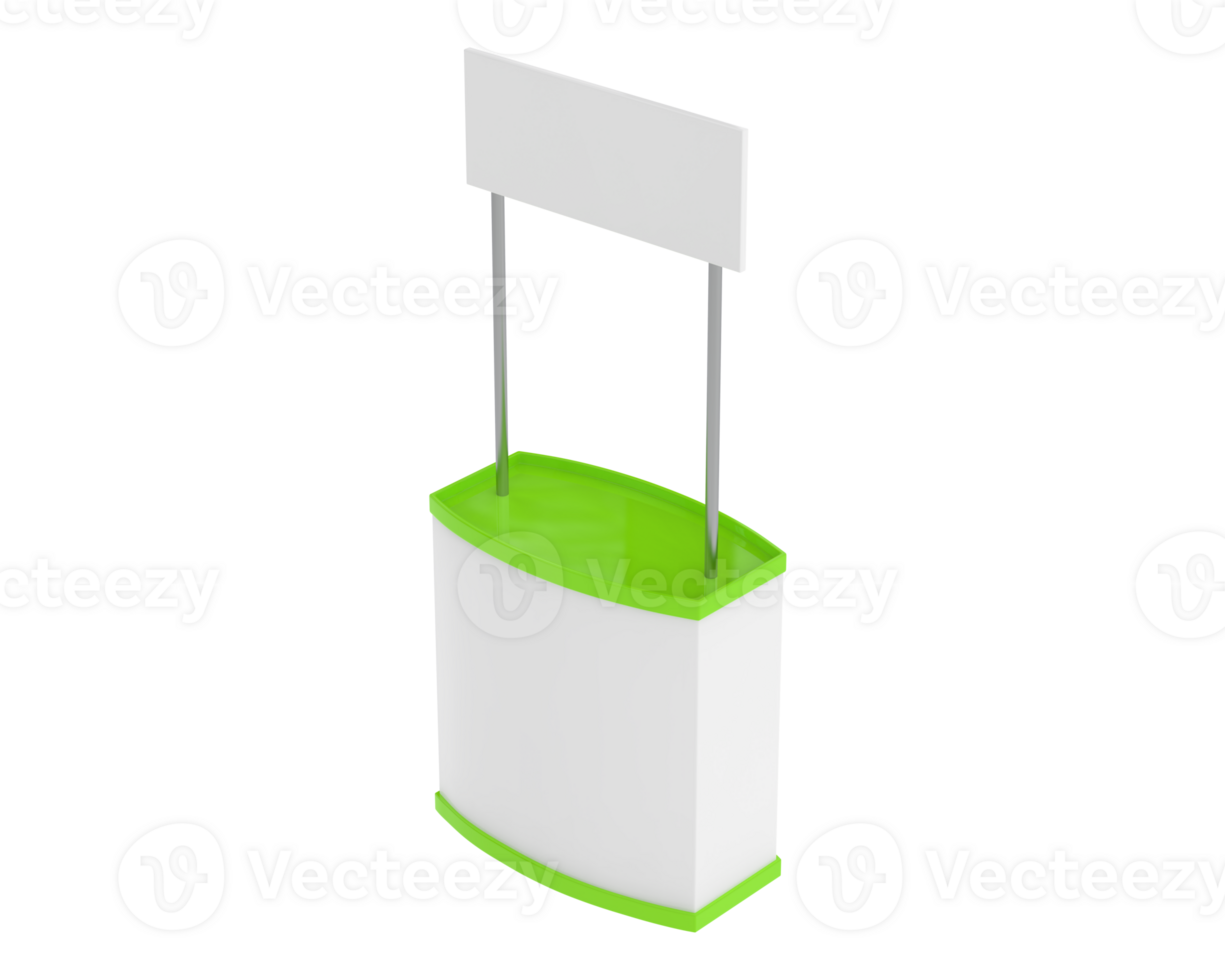 Promotional booth isolated on background. 3d rendering - illustration png