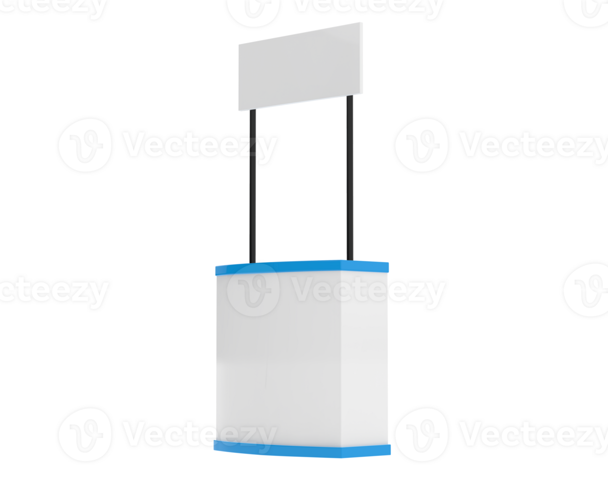 Promotional booth isolated on background. 3d rendering - illustration png