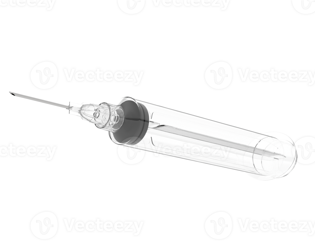 Syringe isolated on background. 3d rendering - illustration png