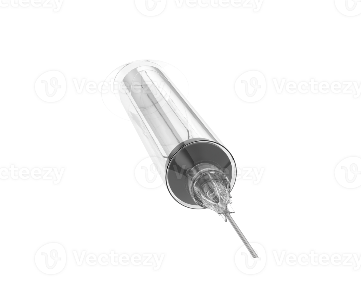 Syringe isolated on background. 3d rendering - illustration png