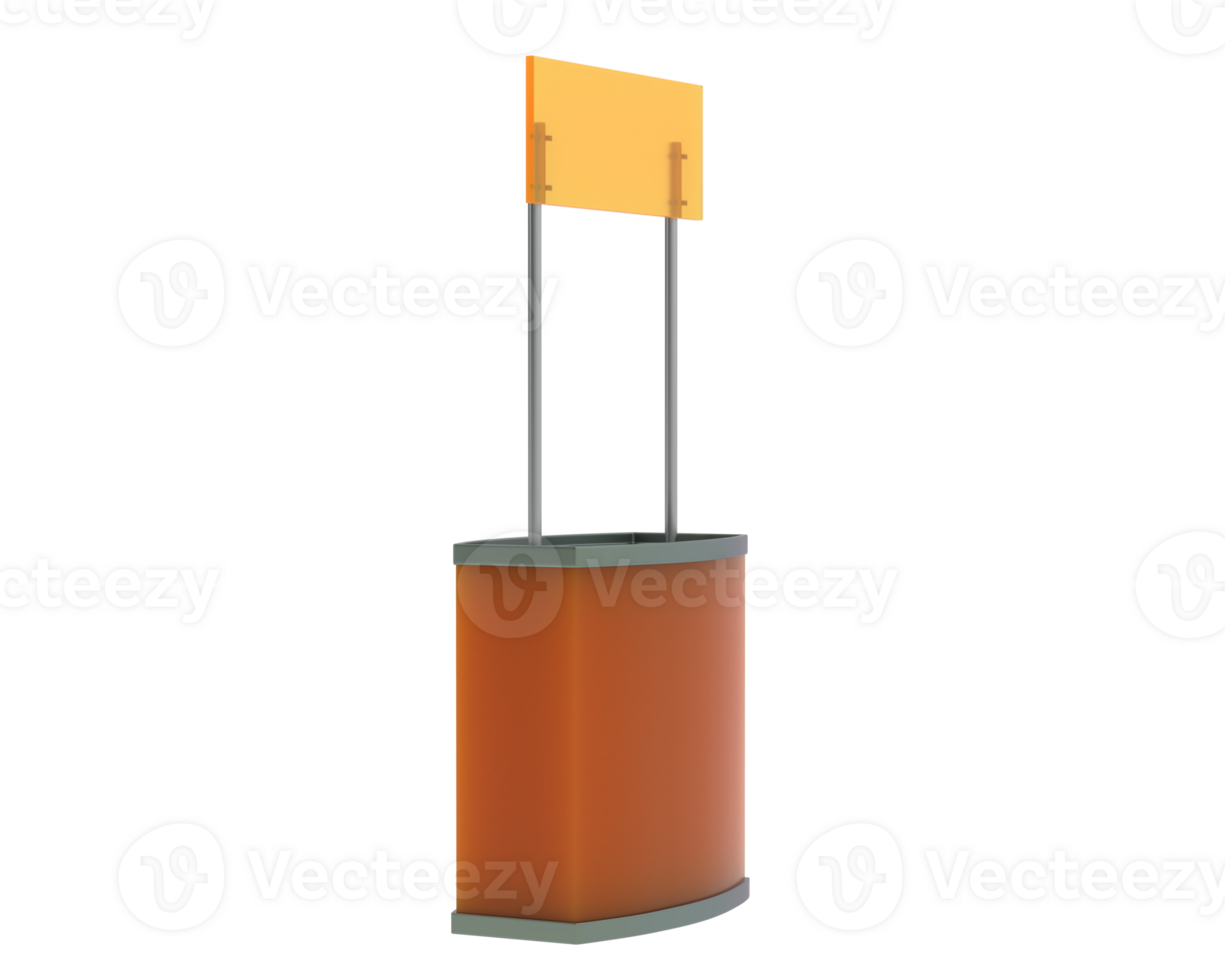 Promotional booth isolated on background. 3d rendering - illustration png