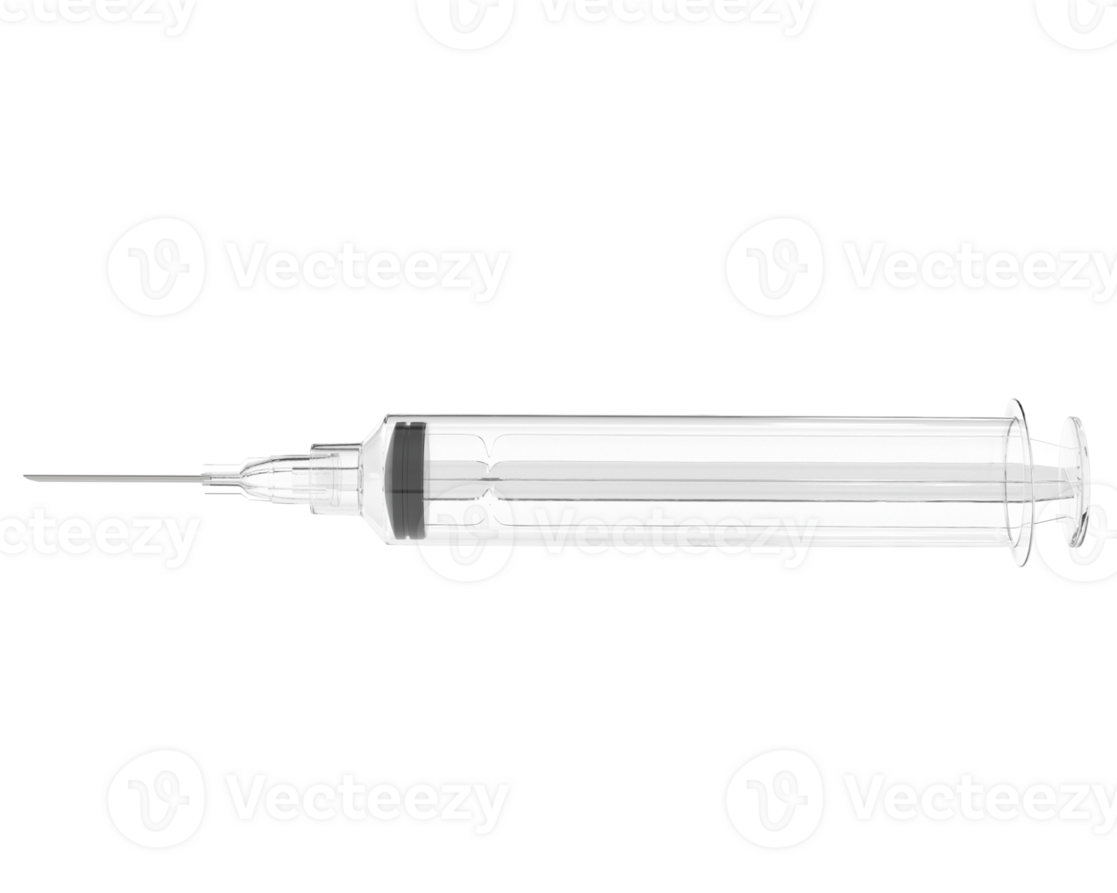 Syringe isolated on background. 3d rendering - illustration png