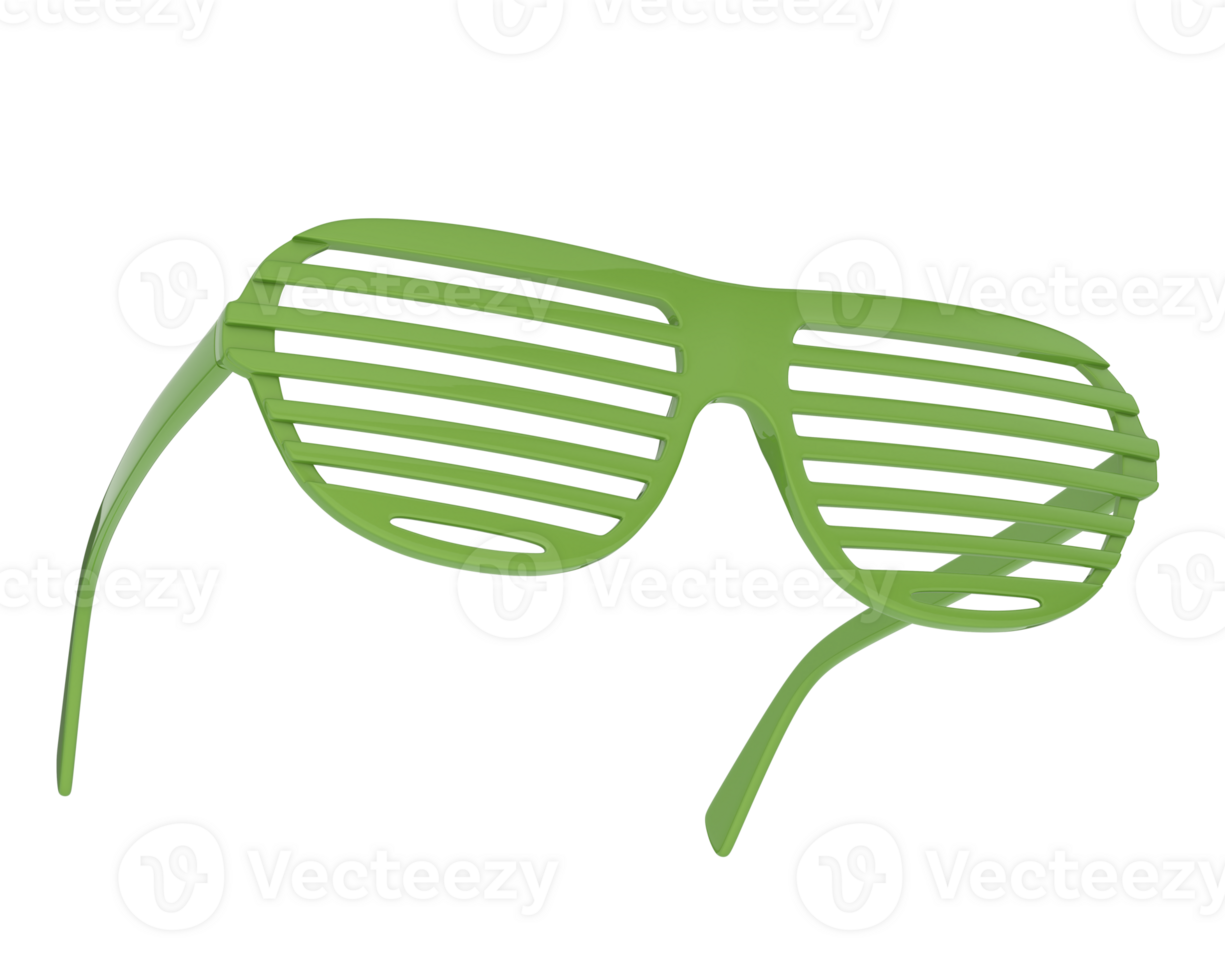 Party glasses isolated on background. 3d rendering illustration