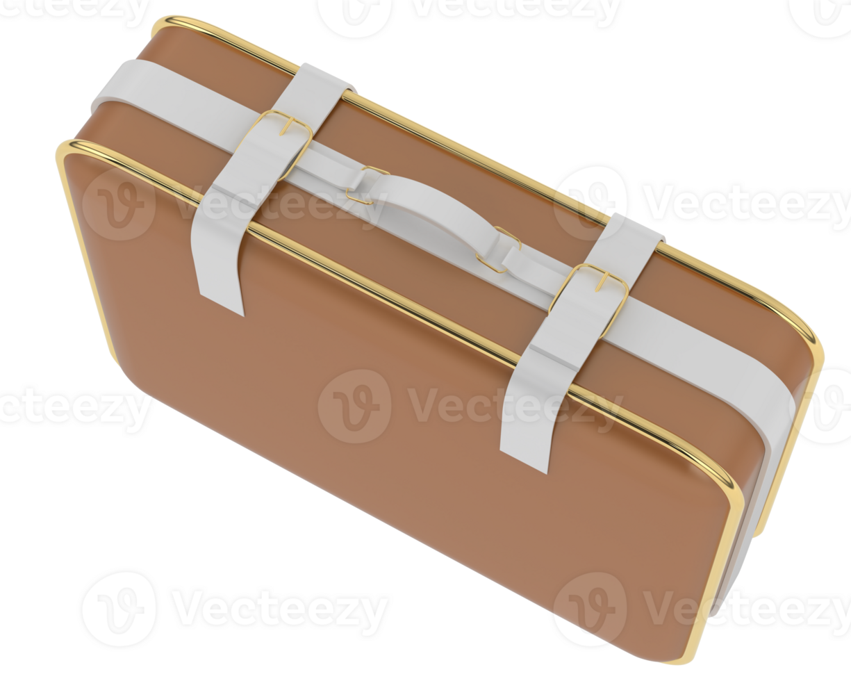 Suitcase isolated on background. 3d rendering - illustration png