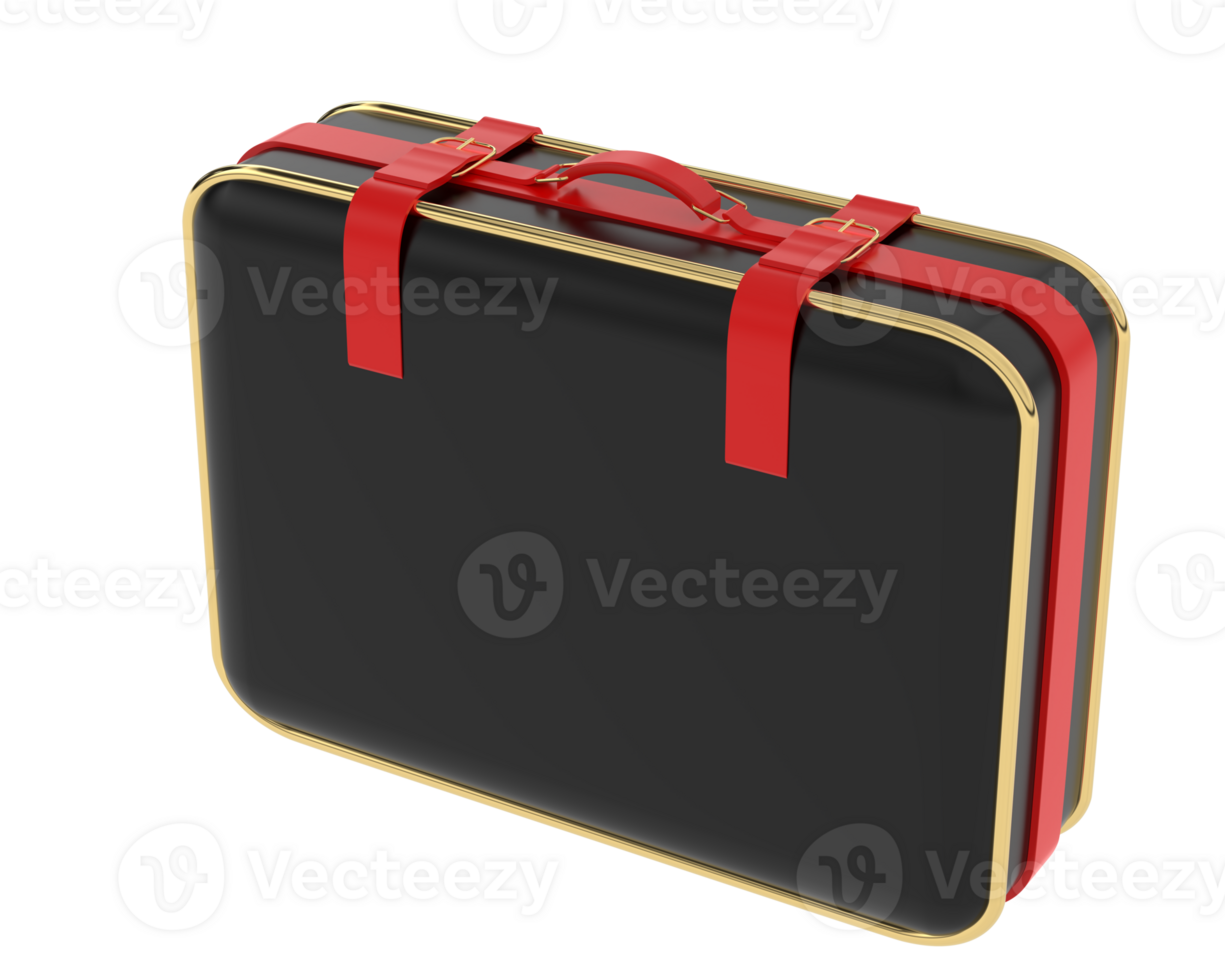Suitcase isolated on background. 3d rendering - illustration png