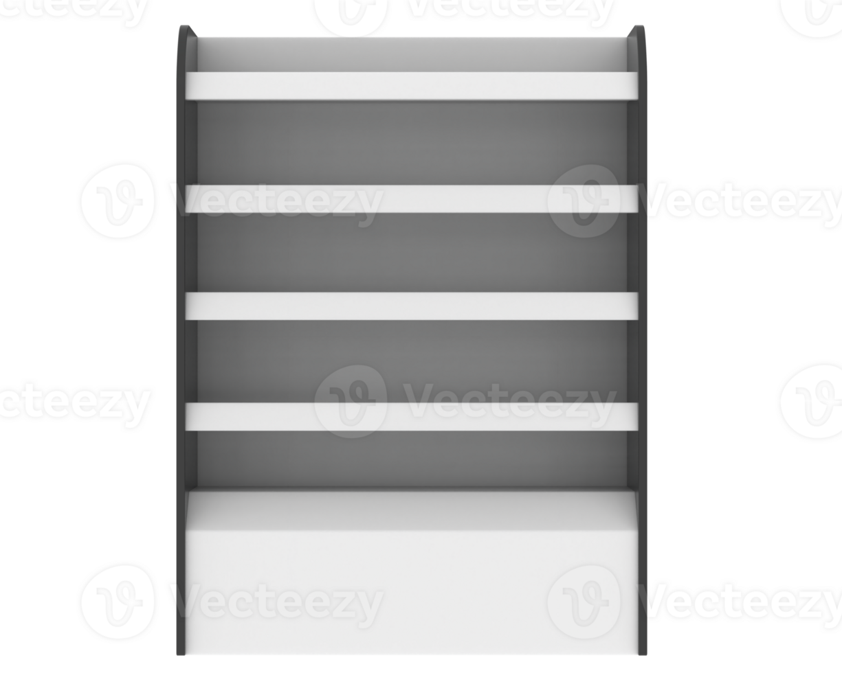 POS store shelves isolated on background. 3d rendering - illustration png