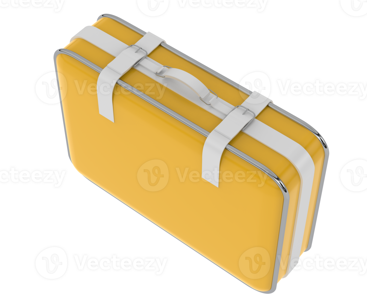 Suitcase isolated on background. 3d rendering - illustration png