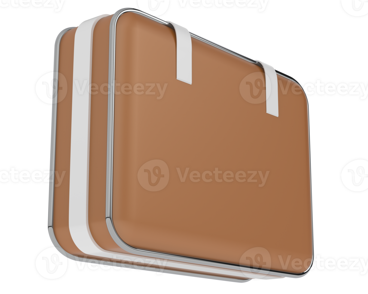 Suitcase isolated on background. 3d rendering - illustration png