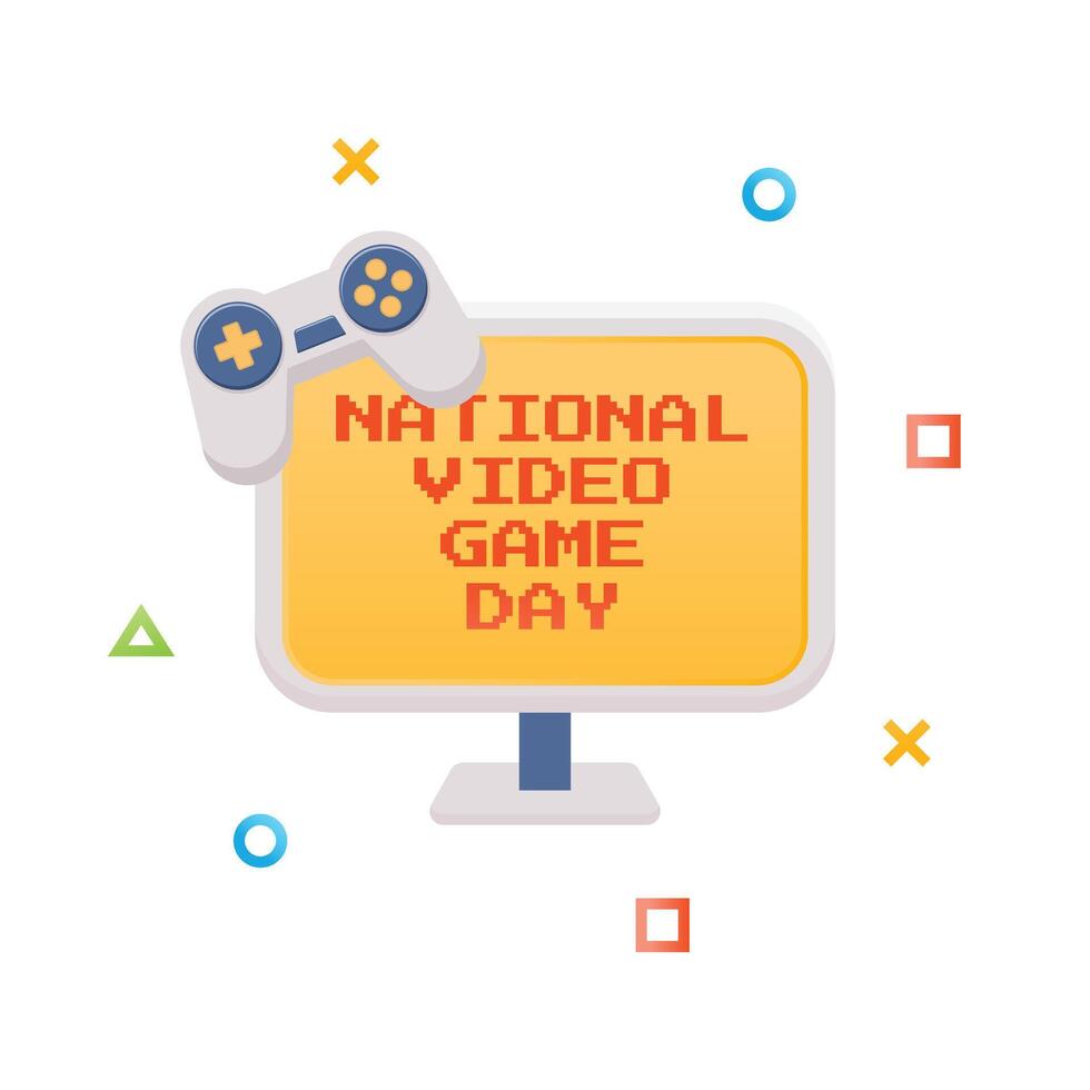 National Game Day design template good for celebration usage. game illustration. flat design. eps 10. vector
