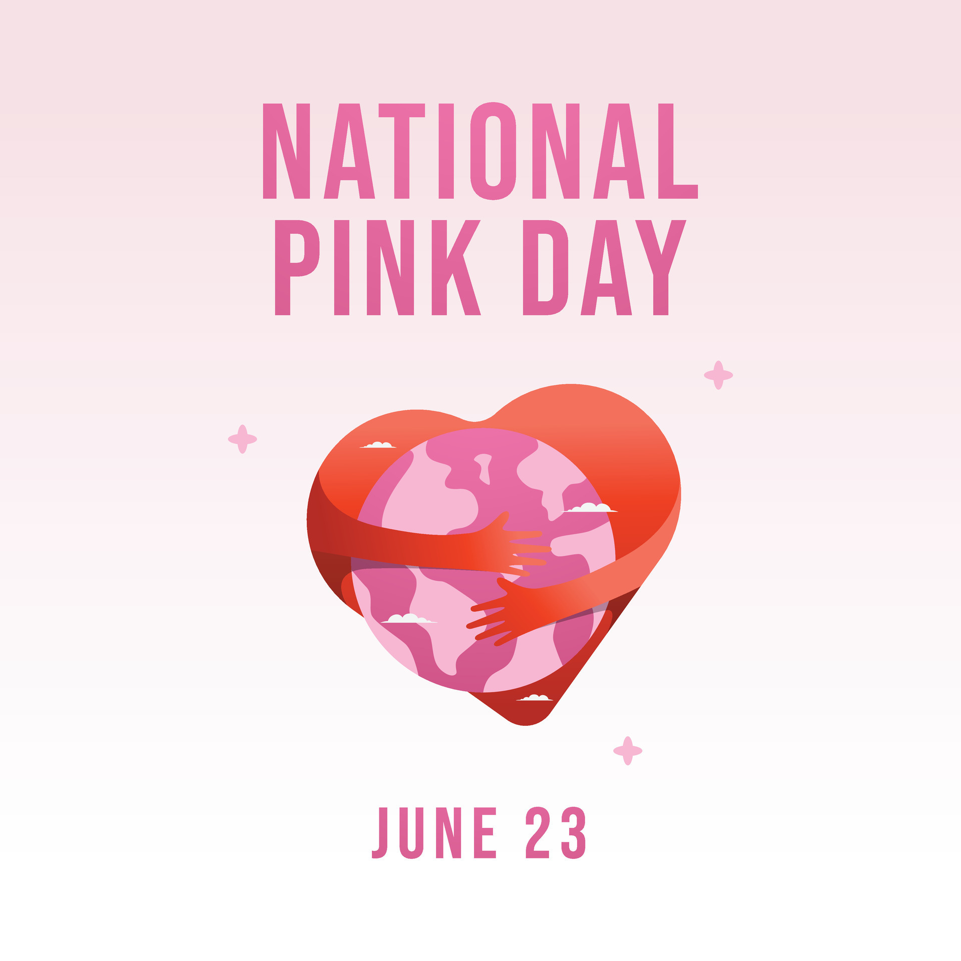 National Pink Day design template good for celebration usage. Pink illustration. Flat design