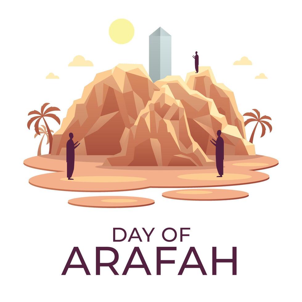 Day of Arafah design template good for celebration usage. arafah illustration. flat design. eps 10. vector