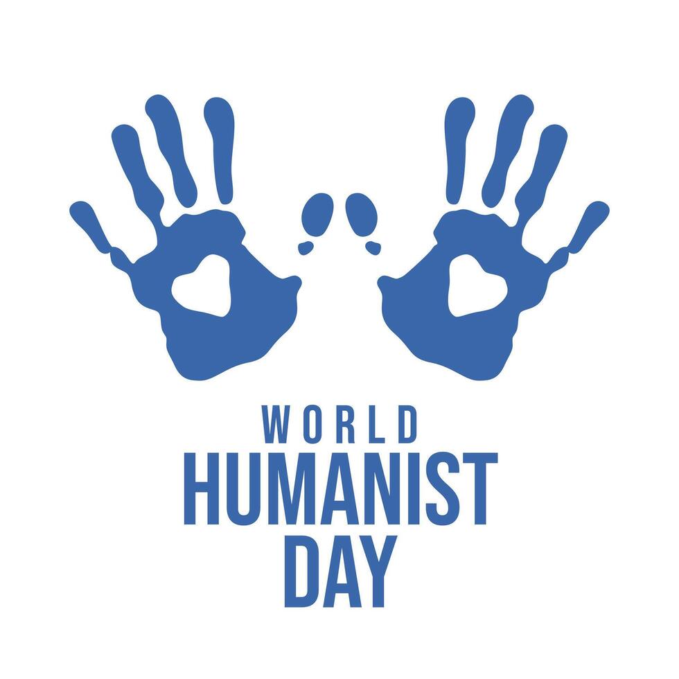 World Humanist Day design template good for celebration usage. hand and globe design. flat design. eps 10. vector