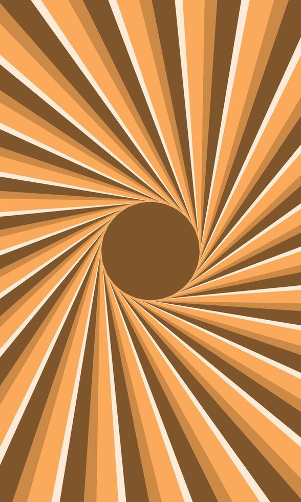 Circular radial stripes retro wallpaper vector