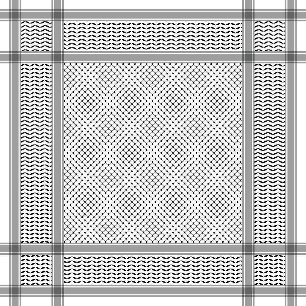 Keffiyeh scarf fabric pattern background vector